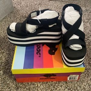 Rocket Dog Striped Platform Wedge